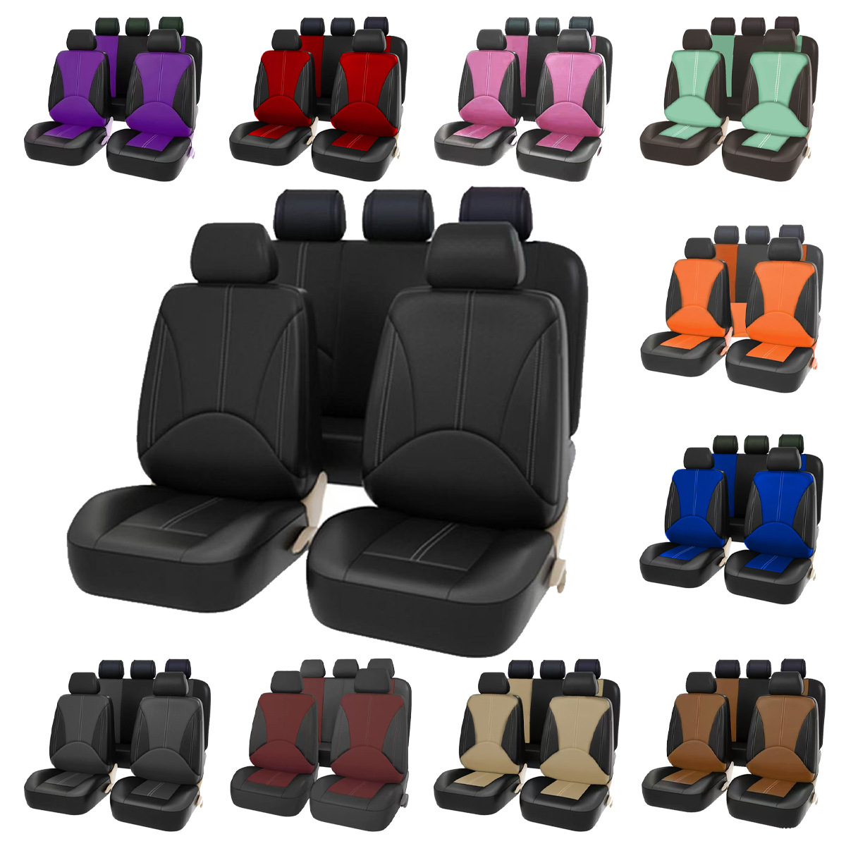 Funda universal para asiento de coche de cuero PU