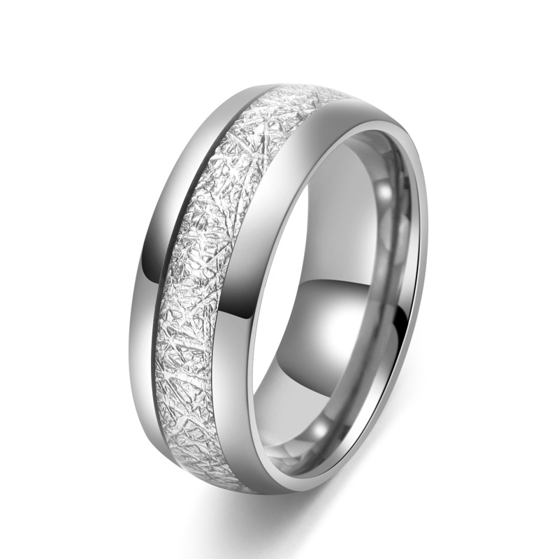 8g Weight Retro Modern Style Geometric Tungsten Steel Plating Unisex Rings Men Band Rings