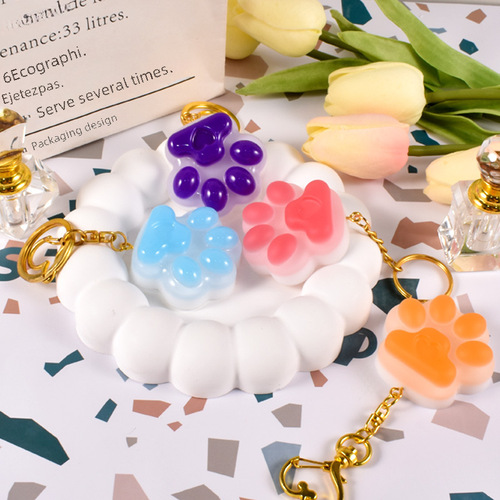 Factory Crystal Droplet Keychain Pendant Mirror Fog Frosted Flow Sand Four-in-a-Row Love Heart Cat Paw Silicone Mold