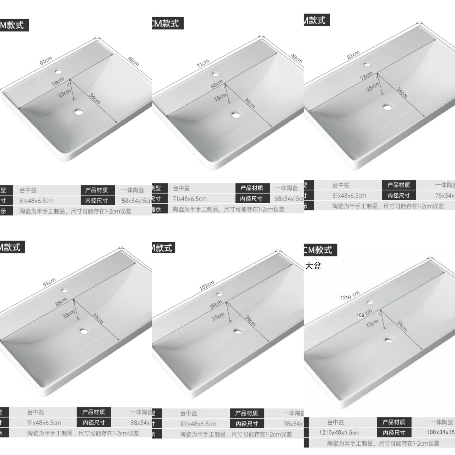 Cerámica integral lavabo