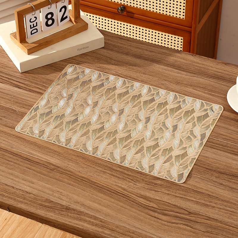 Transfronterizo cuadrado PVC almohadilla de comedor estilo europeo almohadilla de taza hueca almohadilla de taza cuadrada almohadilla de taza hueca aislamiento térmico almohadilla impermeable