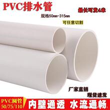 加厚50pvc排水管 75pvc管110 90 125 150  180 250 塑料雨水污水