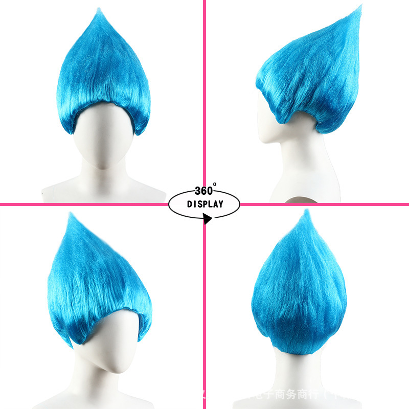 Flame Wig Halloween Wig Troll's Day Wig Magic Elf Wig Water Drop Head Onion Hair Style Wig Flame Wig Halloween Wig Troll's Day Wig Magic Elf Wig Water Drop Head Onion Hair Style Wig