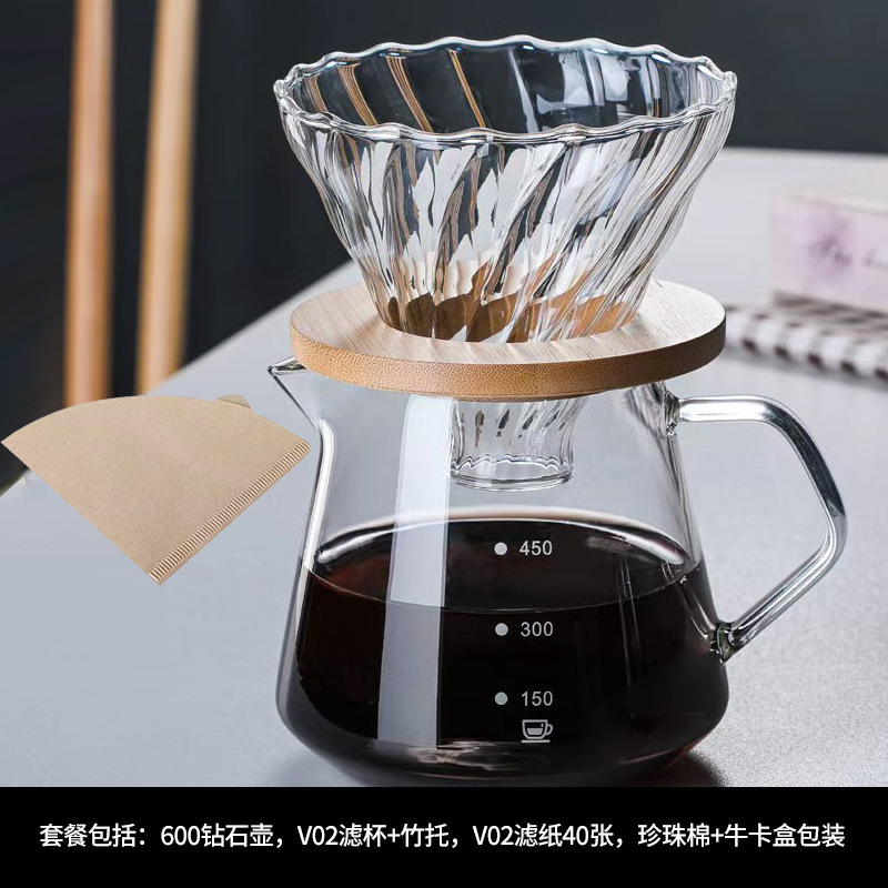 Venta al por mayor vidrio mano cafetera traje café filtro taza compartir olla cerveza cafetera aparato imprimible Loge