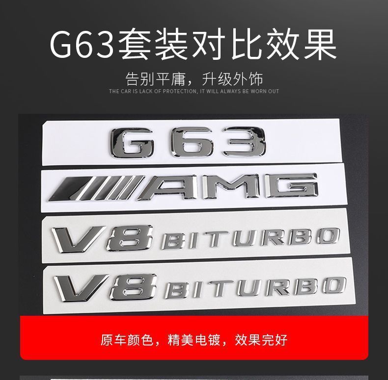 Mercedes-Benz G-Class G500 G350 G550 AMG G63 rear emblem, black warrior emblem, decorative sticker