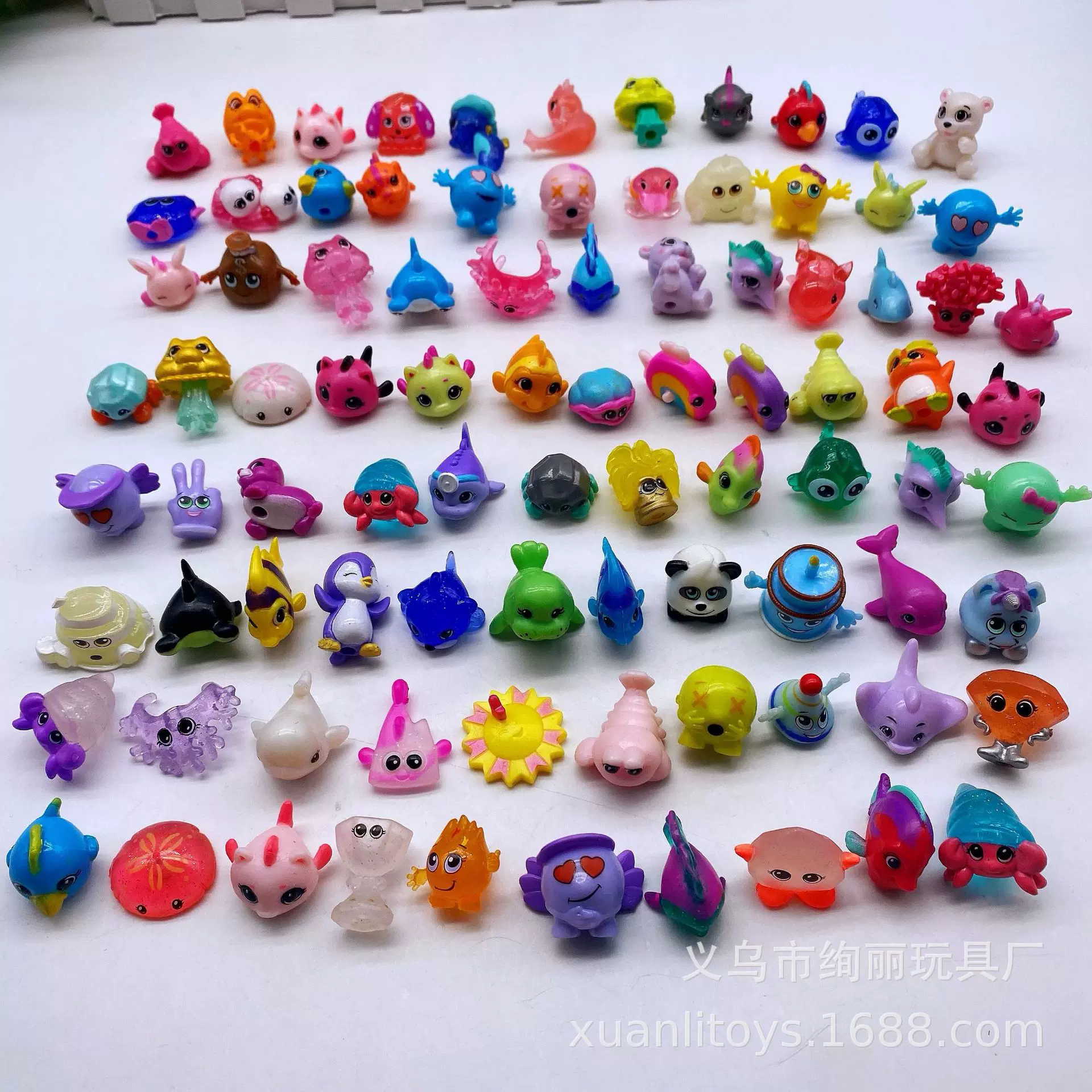 多款海洋动物公仔可爱小鱼塑胶公仔 浮水迷你公仔儿童过家家玩具