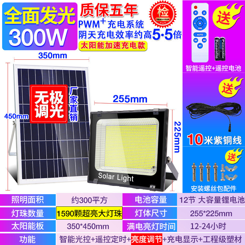 Zhongshan lámpara solar luz de inundación nueva iluminación del hogar rural impermeable Super brillante Lámpara de calle solar lámpara de jardín al aire libre