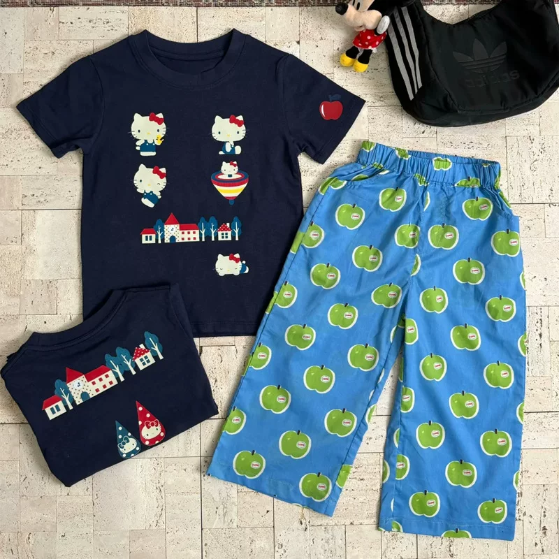 Футболка с коротким рукавом для мальчиков для отдыха, детская мультяшная дышащая летняя одежда
