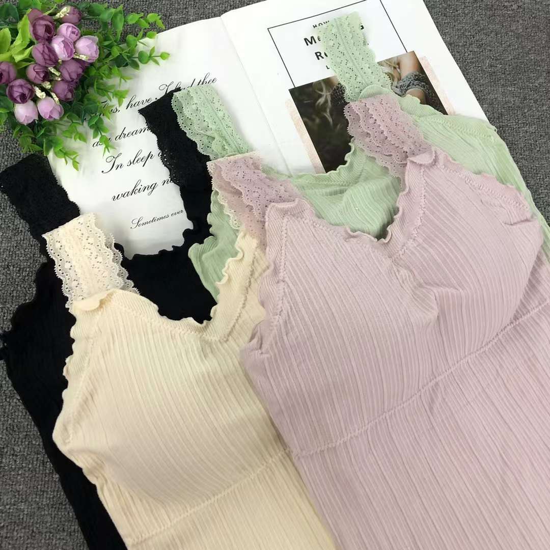 Nuevo chaleco de lana abrasiva caliente, super elástico, cómodo y cálido con almohadilla de pecho, grueso y sin marcas, abrigo interior