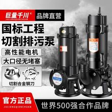 巨量排污泵切割式污水泵潜水泵千川三相养殖场铸铁其他