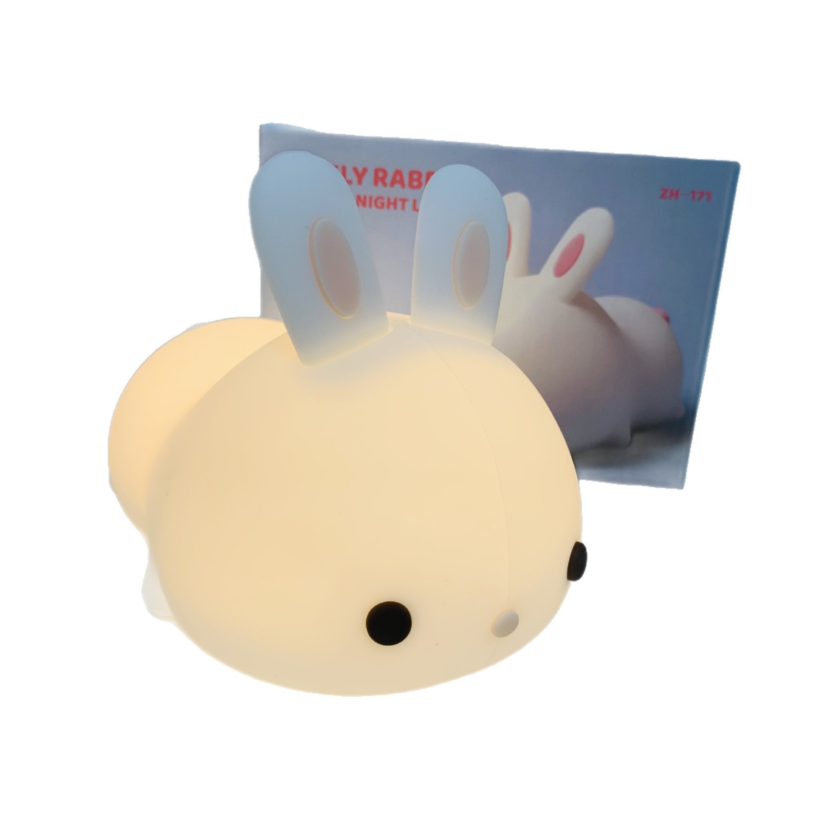 Conejo transfronterizo de silicona lámpara de noche lámpara de dormitorio cabezal de cama para dormir atmósfera de regalo de cumpleaños para niños lámpara de escritorio para dormir