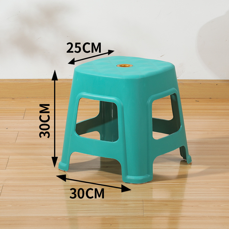 Taburete de plástico grueso taburete de mesa de comedor casero taburete cuadrado simple taburete económico taburete alto anti-deslizante silla para adultos taburete bajo