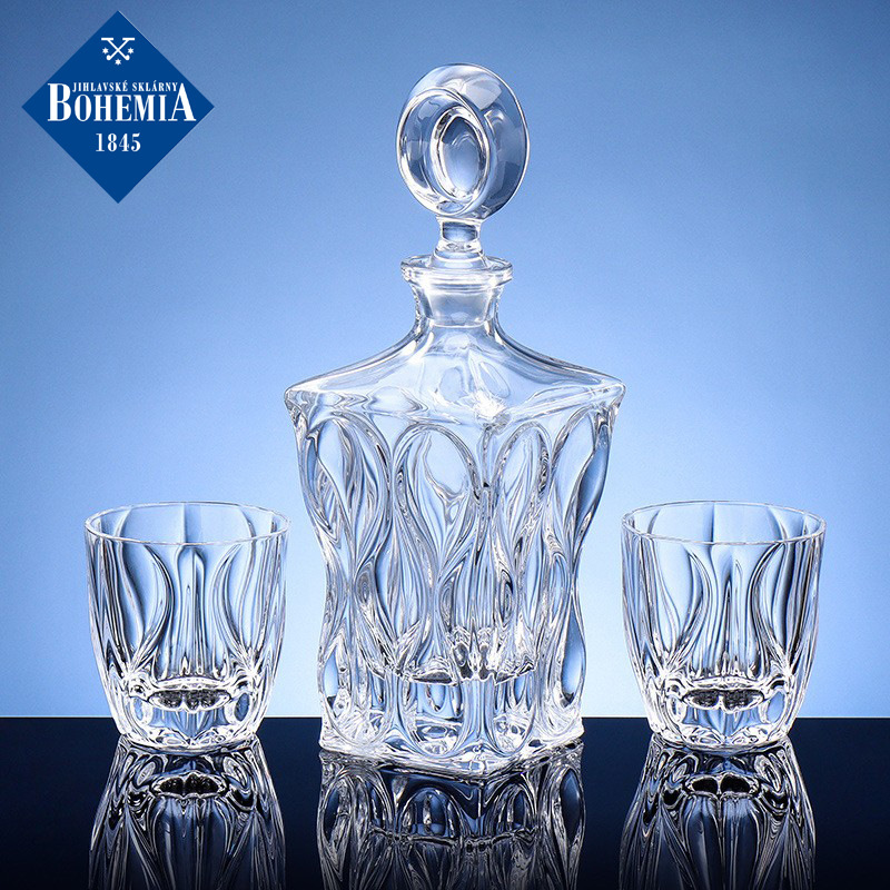 Importación checa de cristal de whisky sin plomo casera de reubicación regalos de vinos botellas de vinos de vino extranjero caja de regalo set