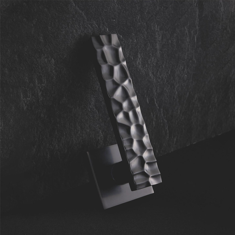 静音分体锁具卧室房间黑色外装机械执手把手现代锌合金室内木门锁