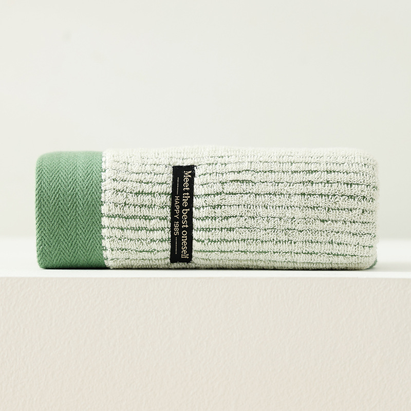 Toalha de banho absorvente de algodão puro tingido em fio, 100g, para uso doméstico masculino, que não solta fiapos, para rosto e banho feminino._voghion.com