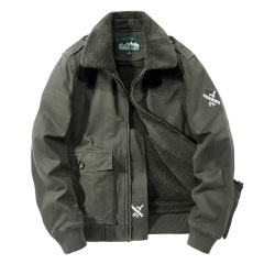 メーカーの冬の男性の綿入れの上着とベルベットの厚手の綿服欧米のカジュアルジャケットの綿服1989