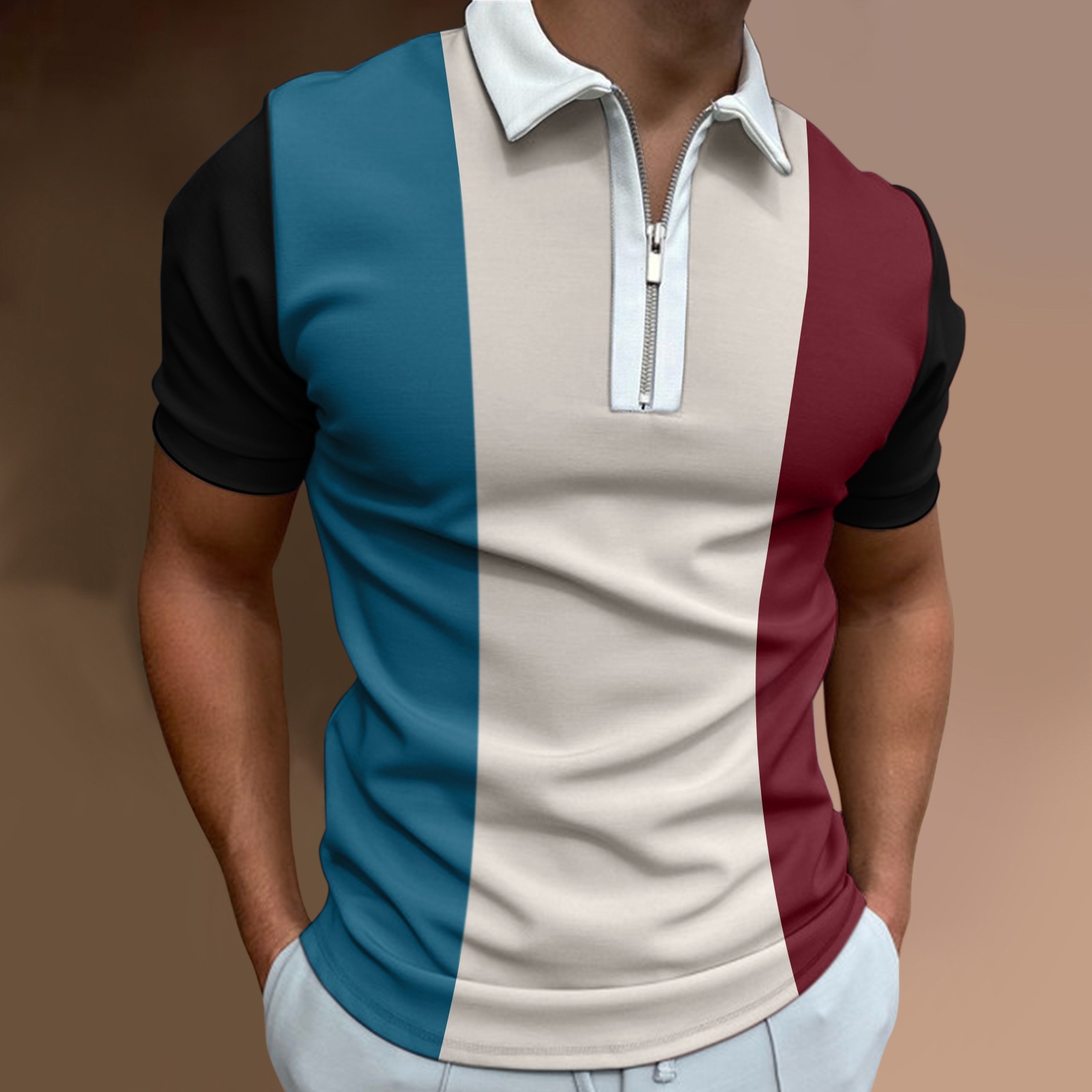Polo uomo a maniche corte con collo a polo per l'estate_voghion.com