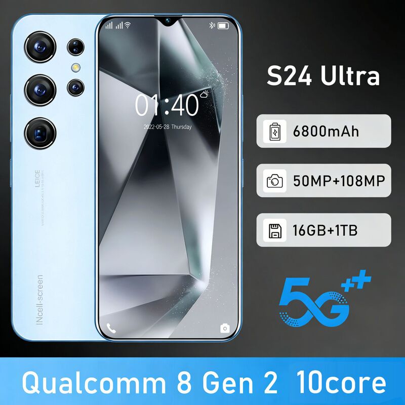 New Foreign Trade Model S24Ultra Cross-Border Mobile Phone, Multifunctional Smartphone, Supports Multi-Platform Dropshipping and Wholesale