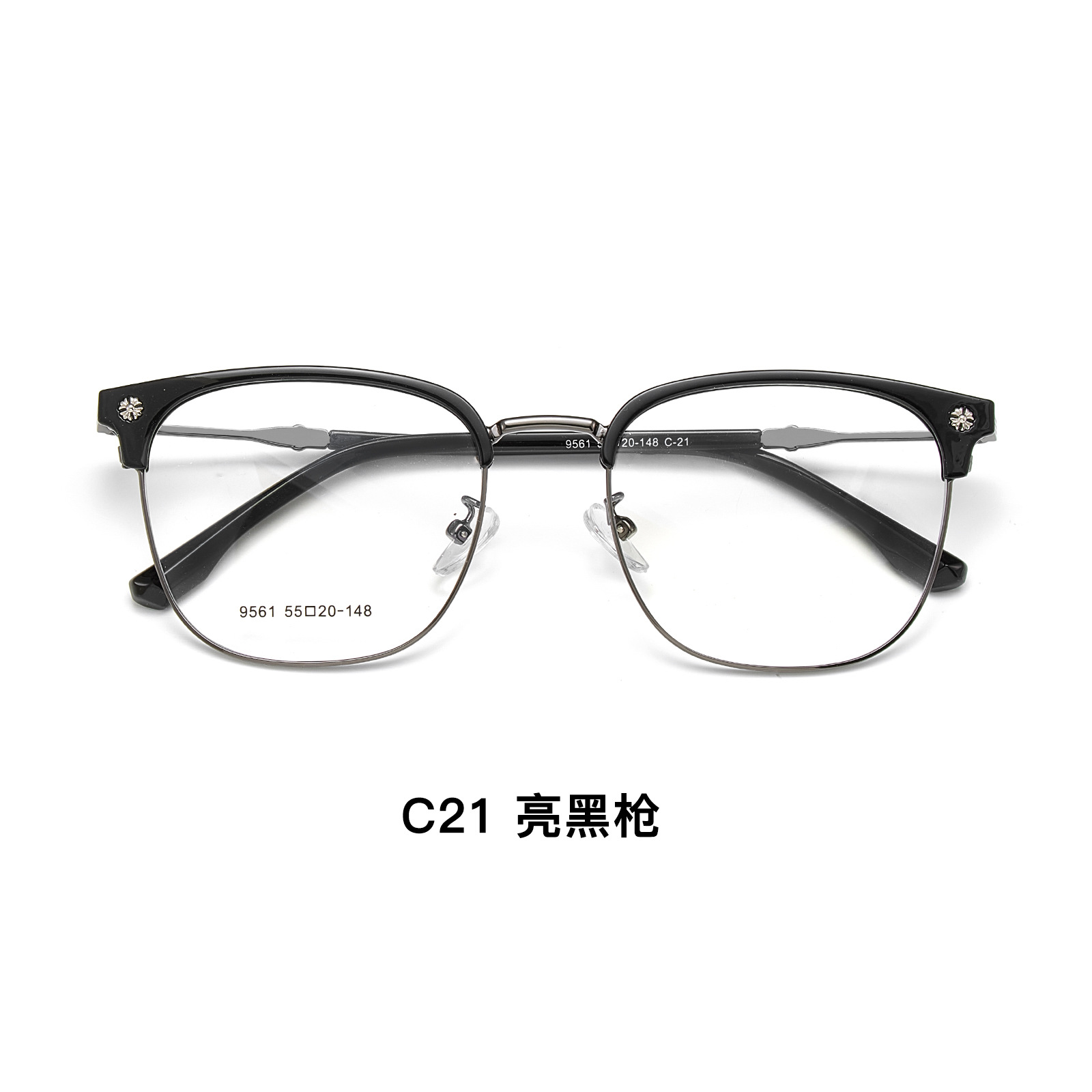 Modas de moda elementos medievales hombres cejas marco de gafas de aleación galvanizado al vacío tallado Danyang al por mayor espejos