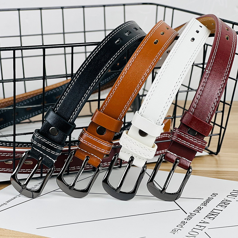 2024 neue Gürtel frauen Hohl Nadel Taste Casual frauen Hose Gürtel Trendy PU Leder Gürtel frauen Mode Dekoration vielseitig_voghion.com