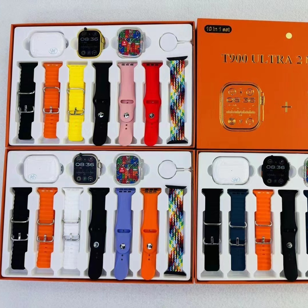 New T900ULTRA2MAXSUIT smart watch Bluetooth headset suit 7 strap exquisite gift box