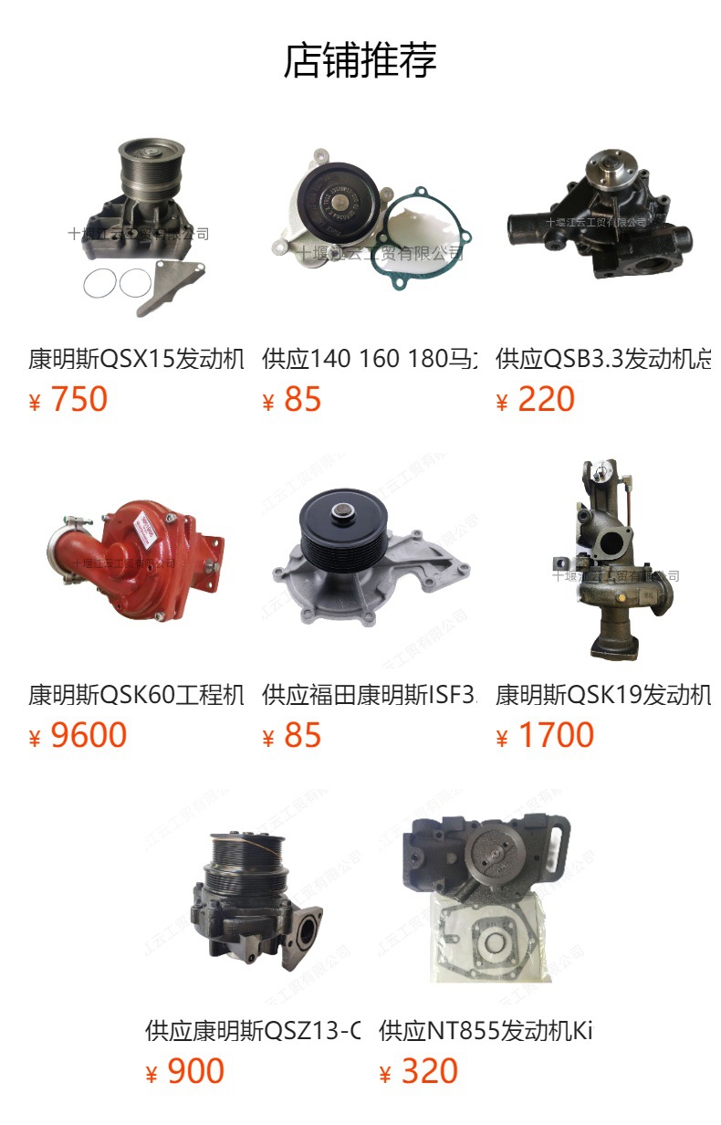 In Stock 5473238 Suitable for Ram 2500 Cummins 6Bt5.9 Qsb4.5 Six-Blade Water Pump 2881804