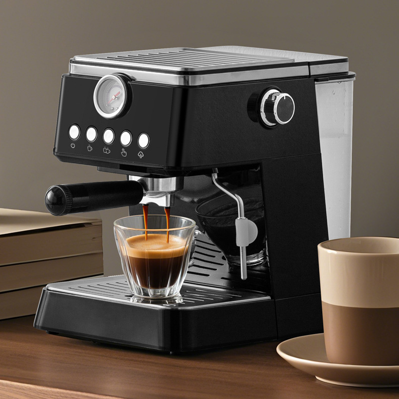 Máquina de espresso transfronteriza máquina de café italiano pequeña máquina de café de espuma de leche 20Bar semiautomática para el hogar