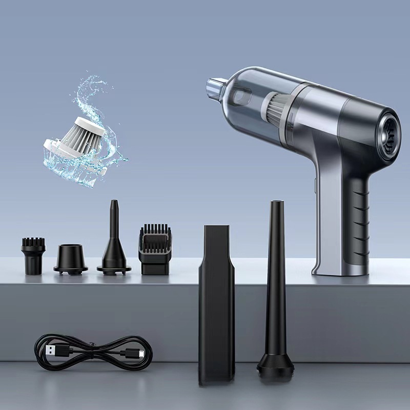 Nieuwe autostofzuiger groothandel huishoudelijke mini-blaas- en zuig-geïntegreerde draagbare draadloze draagbare auto-stofzuiger_voghion.com