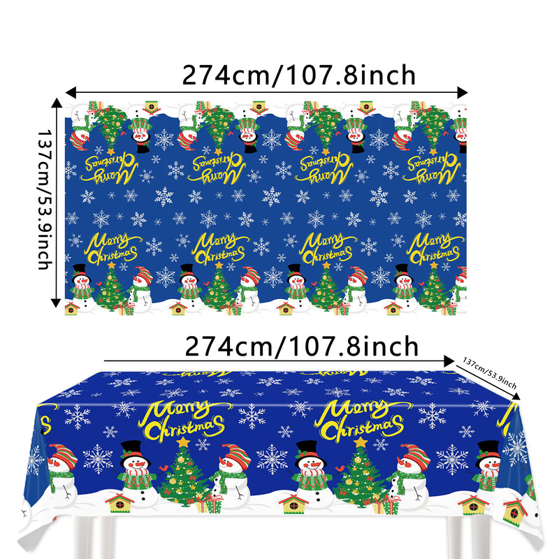 Merry Christmas圣诞节桌布一次性派对节日桌布pe桌布派对装饰品|undefined