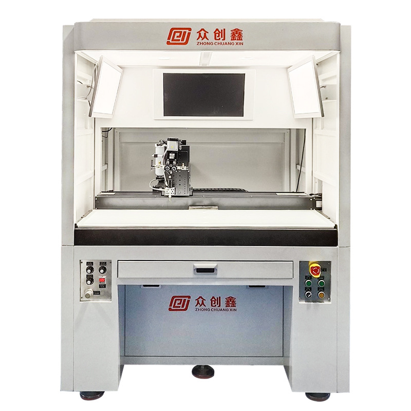 CCD visual glue dispenser automatic intelligent positioning glue dripping machine Zhongchuangxin crystal sticker nameplate glue spraying machine 4