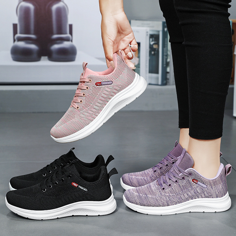 Zapatos de primavera de mujer zapatos de malla transpirables cómodos zapatos casuales ligeros zapatos de mujer de moda zapatos de una sola