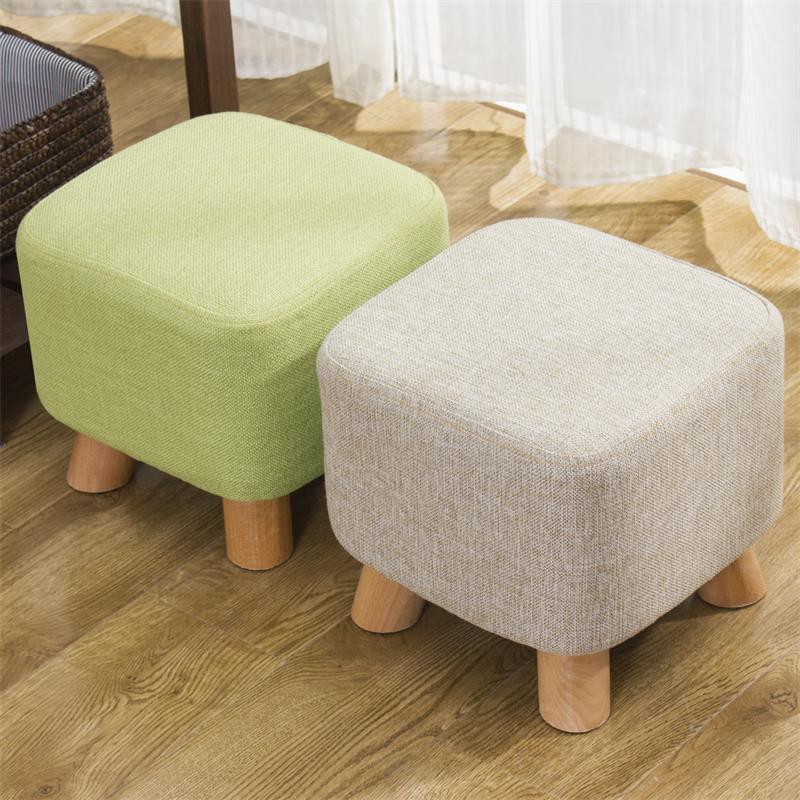 Simple Square Stool, Trendy Sofa Stool, Small Stool, Shoe-Changing Stool at the Entrance, Creative Stool, Sturdy Household Coffee Table Stool, Low Stool