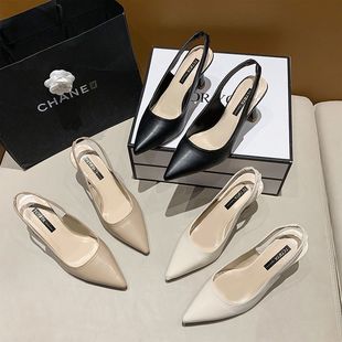 Fashion Back Strap Fashion Women's Sandals 2025 Spring and Summer New Hot Style Korean Style Pointed Toe Stiletto Heels Women's High Heels