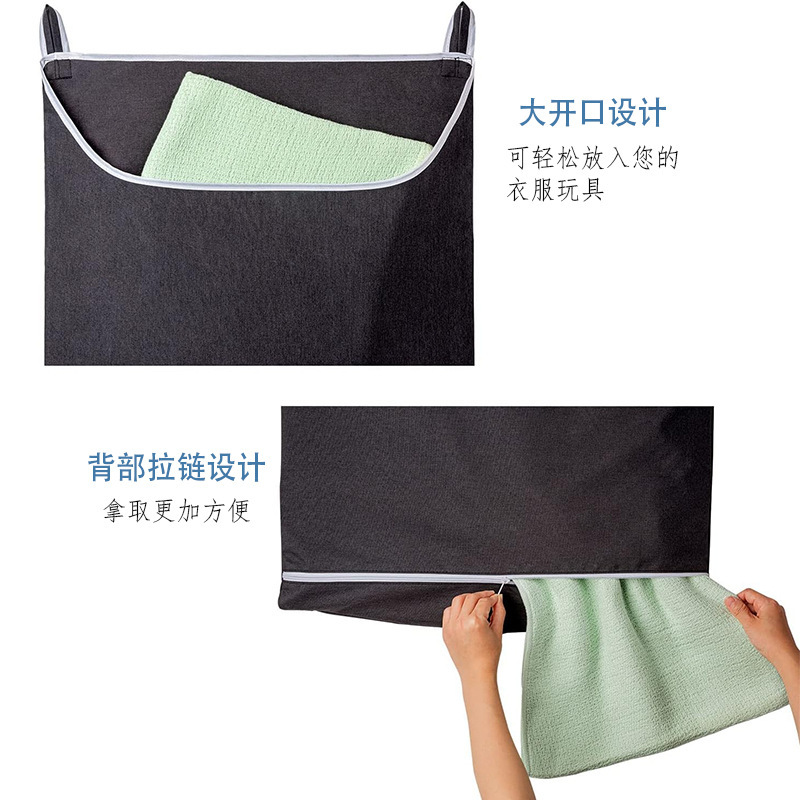 メーカー直販耐磨耗オックスフォード布部品付きドア後収納袋ドア後大容量汚い服収納袋|undefined