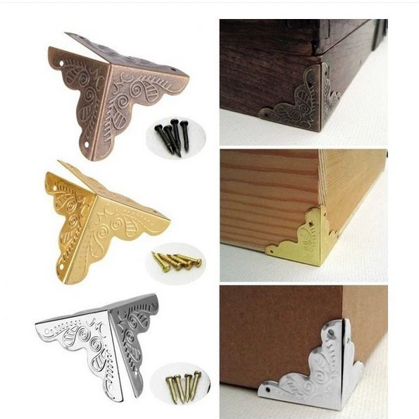 25 мм Печатная деревянная коробка Угловой уголок Защита угла Украшение угла Защитный уголок Железный лист 3 цвета Подарочная коробка Четыре угла