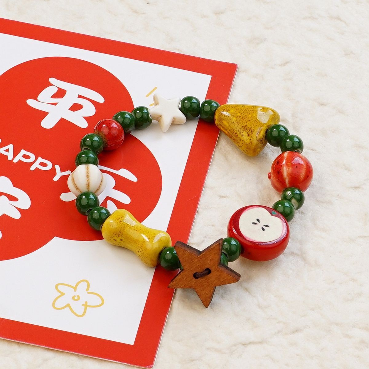 Jingdezhen pulsera de cerámica de verano mujer alta sensación galletas serie de gatos nicho diseño universal pulsera alta sensación