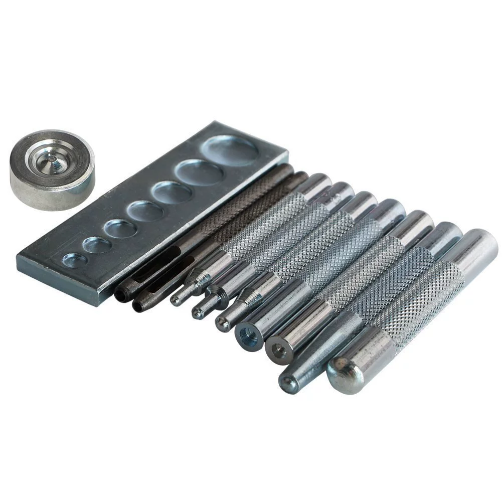 11 pieces of setting up buckle installation tool 633/655/831/201 Riveting base Sihe buckle base