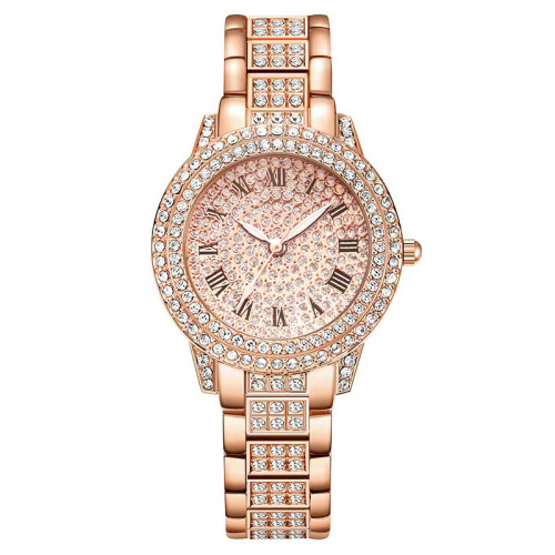 Cornucopia full of diamonds, fashionable ladies' watches, women's watches, retro Roman disc watches, casual quartz watches, wholesale from manufacturers