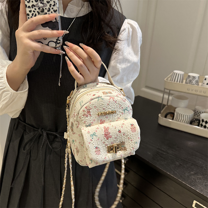 Borsa a tracolla da donna alla moda, nuova e trendy, con catena e grazioso ciondolo, borsa chic e zaino._voghion.com