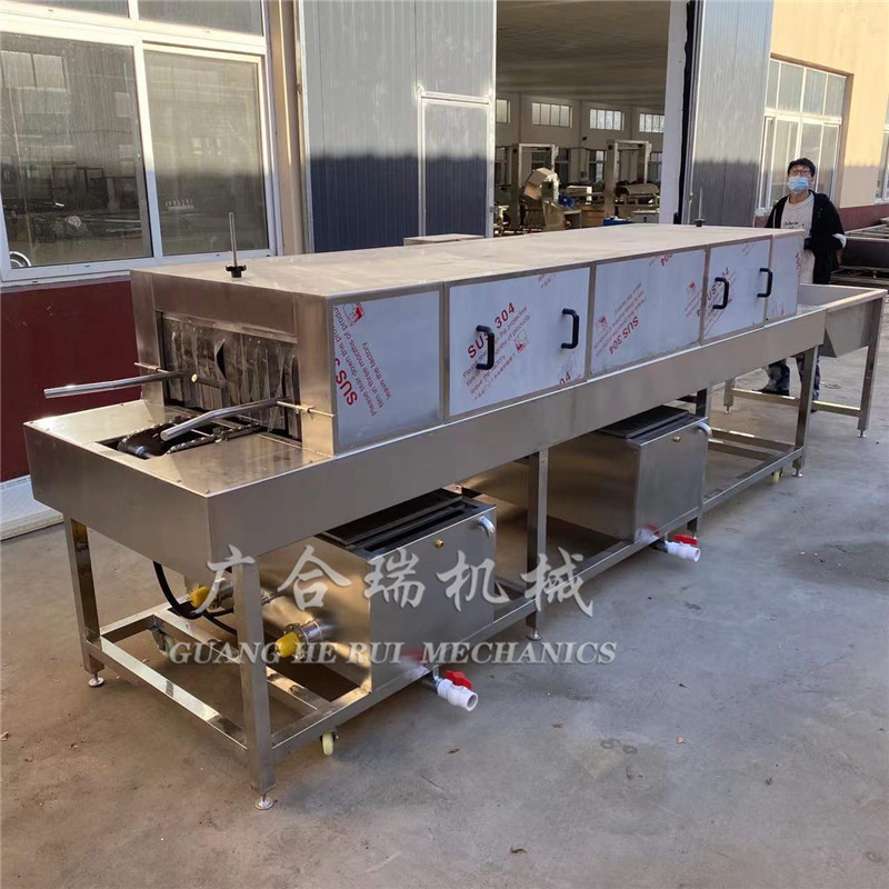 全自动食品塑料筐清洗机 生鲜周转筐清洗机 高压喷淋洗筐机流水线
