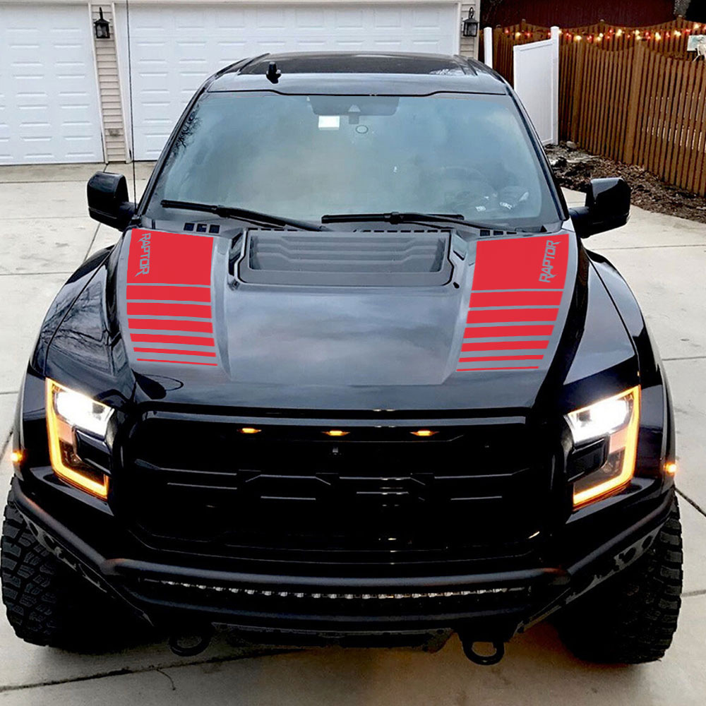 Suitable for Ford F150 Raptor Machine Cover Car Sticker Pull Flower Car Head Engine Hood Sticker Decorative Sticker