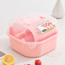 户外便携式餐具 塑料47件套野营餐具 野炊野餐盒套装