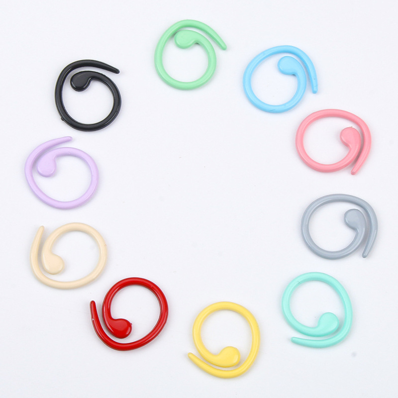 DIY Metal Screw Mark Buckle Crochet Loop Knitting Tools Baking Paint Technology Sweater Crochet Mark Locating Ring