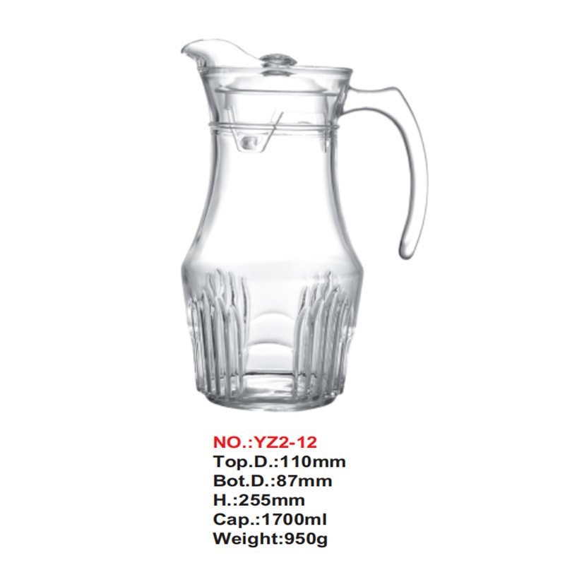 Pot de boca de pato burbujeante fría barra de cerveza de vidrio transparente frutas de té contenedor de cerveza fría agua fría comercial gran olla de cerveza