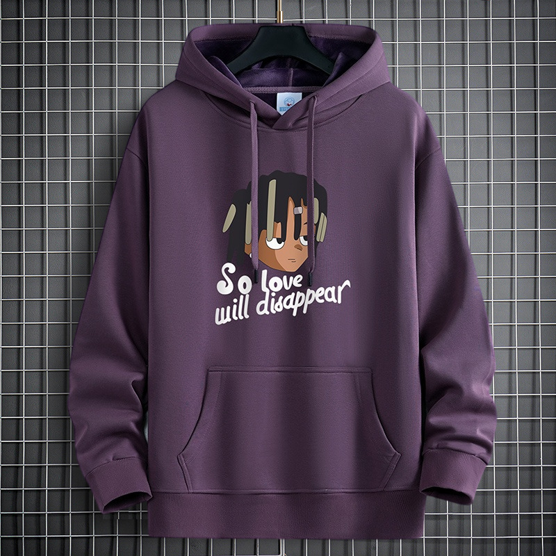 Men's fleece-lined, thick, hooded sweatshirt for autumn and winter, 420g heavyweight hoodie, suitable for young people, students, and couples as outerwear