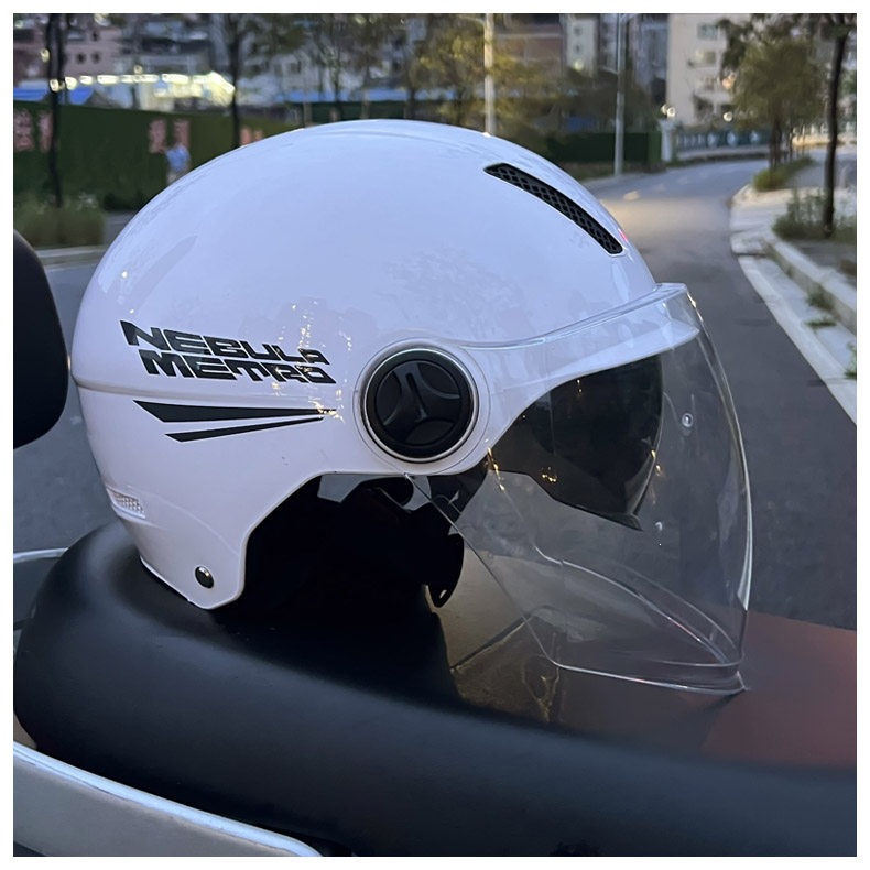 Dual-lens electric vehicle helmet, C national standard certified half helmet for motorcycles and electric scooters, sun-protective, stylish and cool summer hat for men and women, new