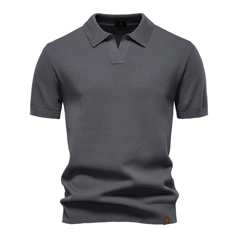 Business Polo High Quality Pineapple European Size Woolen Texture Seagull Polo Shirt Men's Summer Collar Men's Short-Sleeved Sweater 2025 Business Polo High Quality Pineapple European Size Woolen Texture Seagull Polo Shirt Men's Summer Collar Men's Short-Sleeved Sweater 2025
