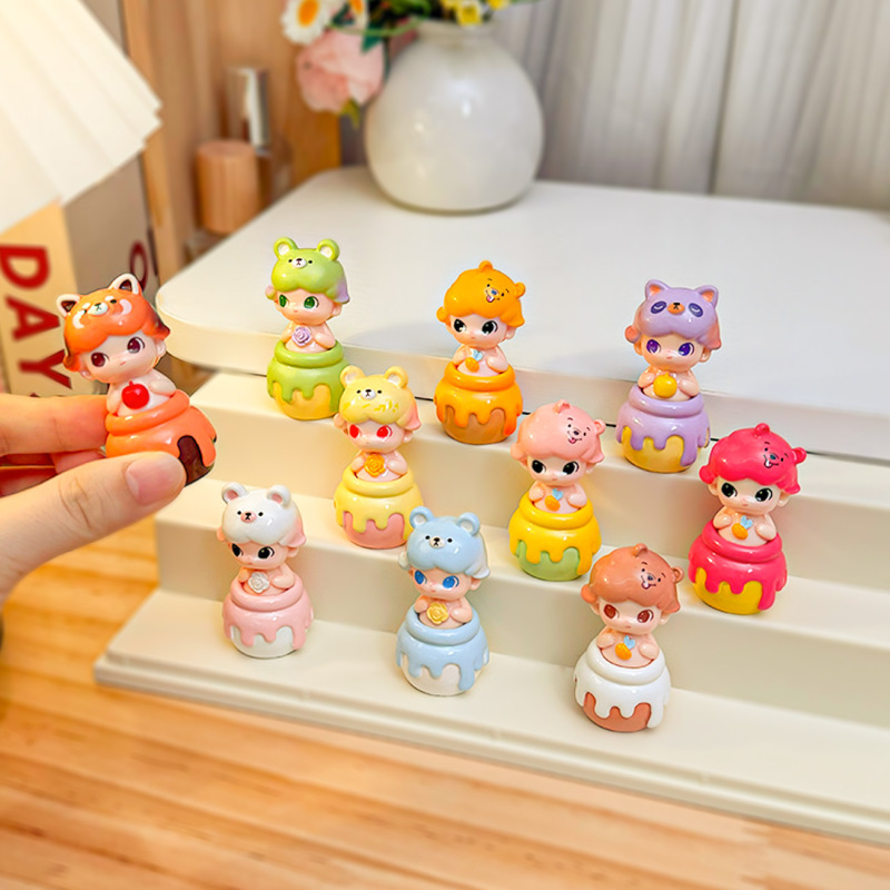 手作り装飾品ディディハニージャーかわいい人形樹脂 diy デスクトップ装飾品ライブブロードキャストブラインドボックス購入|undefined