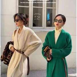 品牌撤柜女装均码大版型冬季外套 绘拌羊绒开衫多种款式走份批发