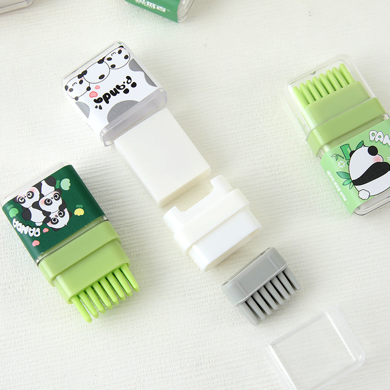 Tuanzhi panda cepillo Le borracha goma suave cabeza de cepillo limpio menos residuos borrar artículos de papelería de aprendizaje de estudiantes primarios